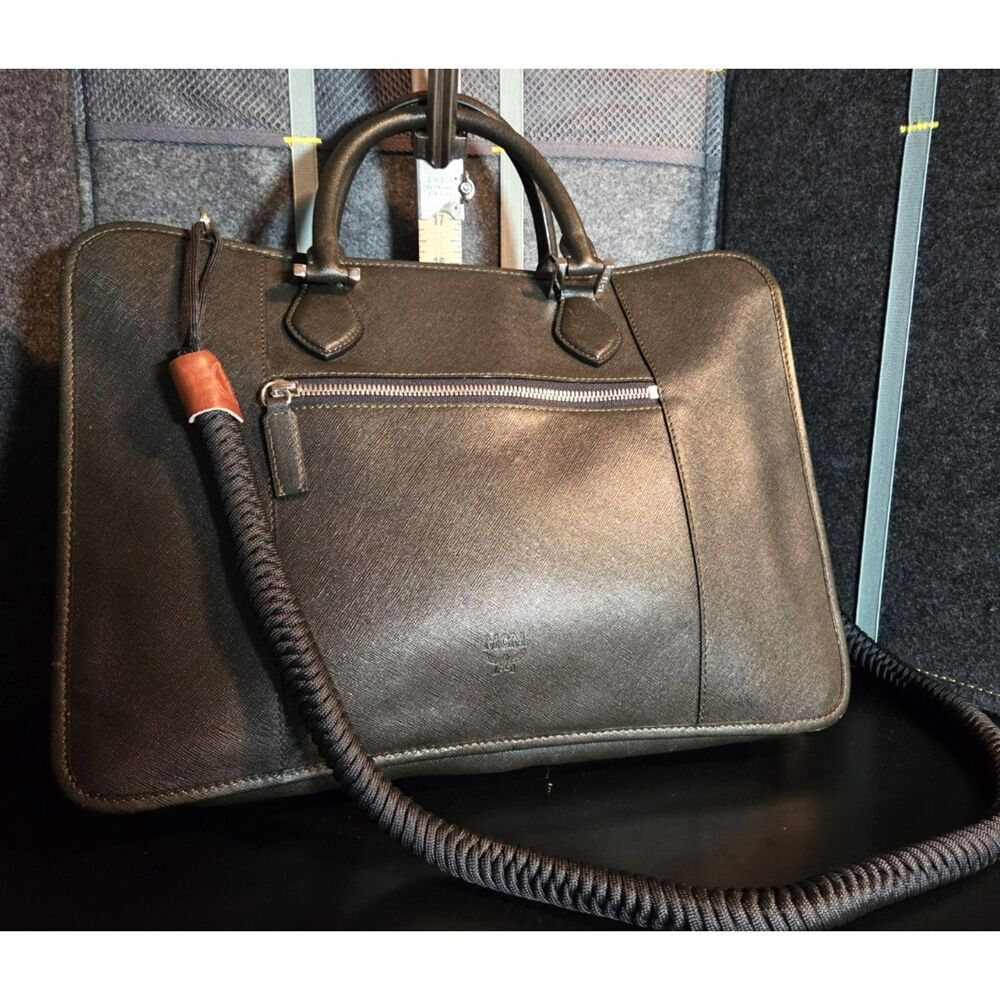 MCM Laptop Cross Grain Leather Case in Excellent Condition